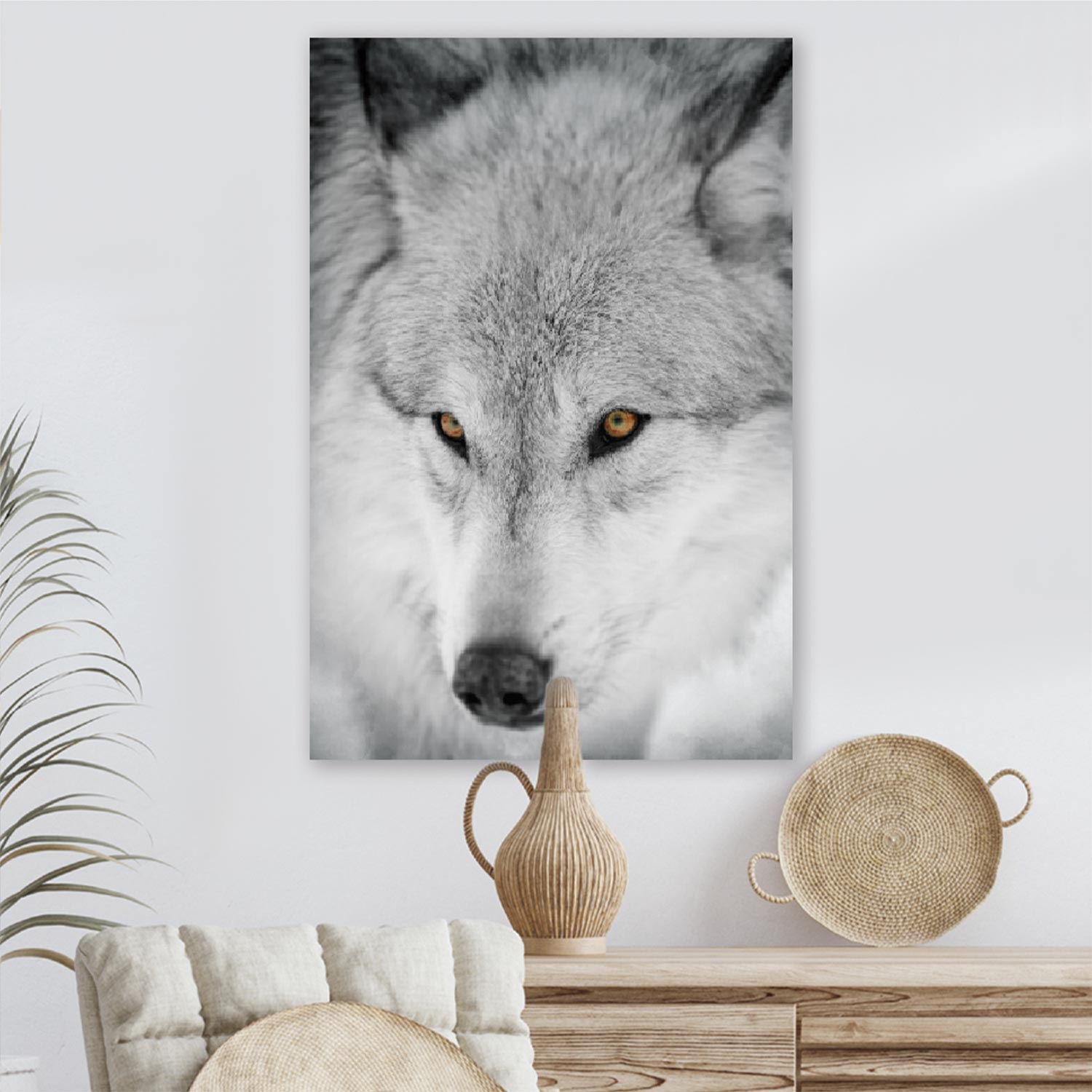 Toile loup 60x90cms