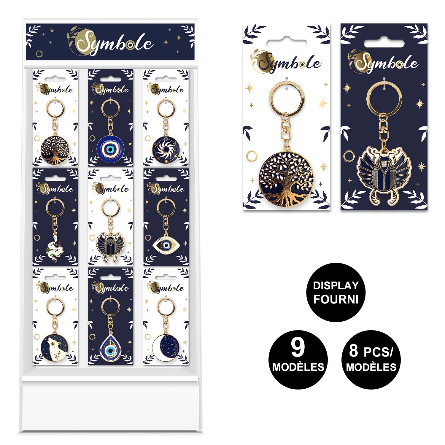 Porte cle symbole 9mods /72pcs