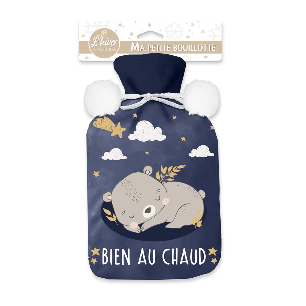 Bouillotte polaire "bien au chaud"