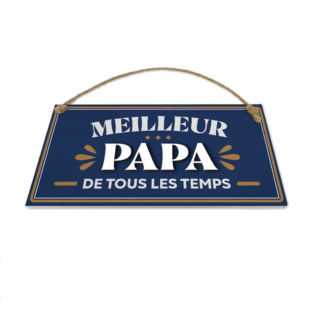 Plaque bois "meilleur papa"