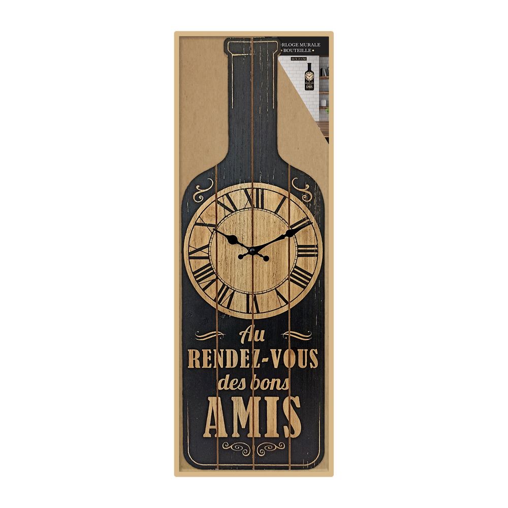 Horloge bouteille "bons amis"