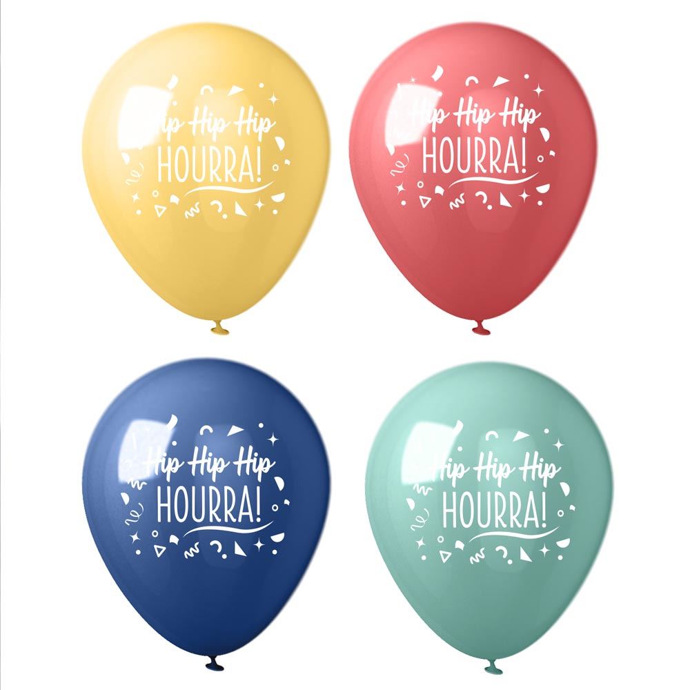 Sachet 8 ballons confettis party