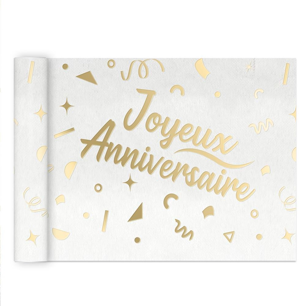 Chemin table confettis party