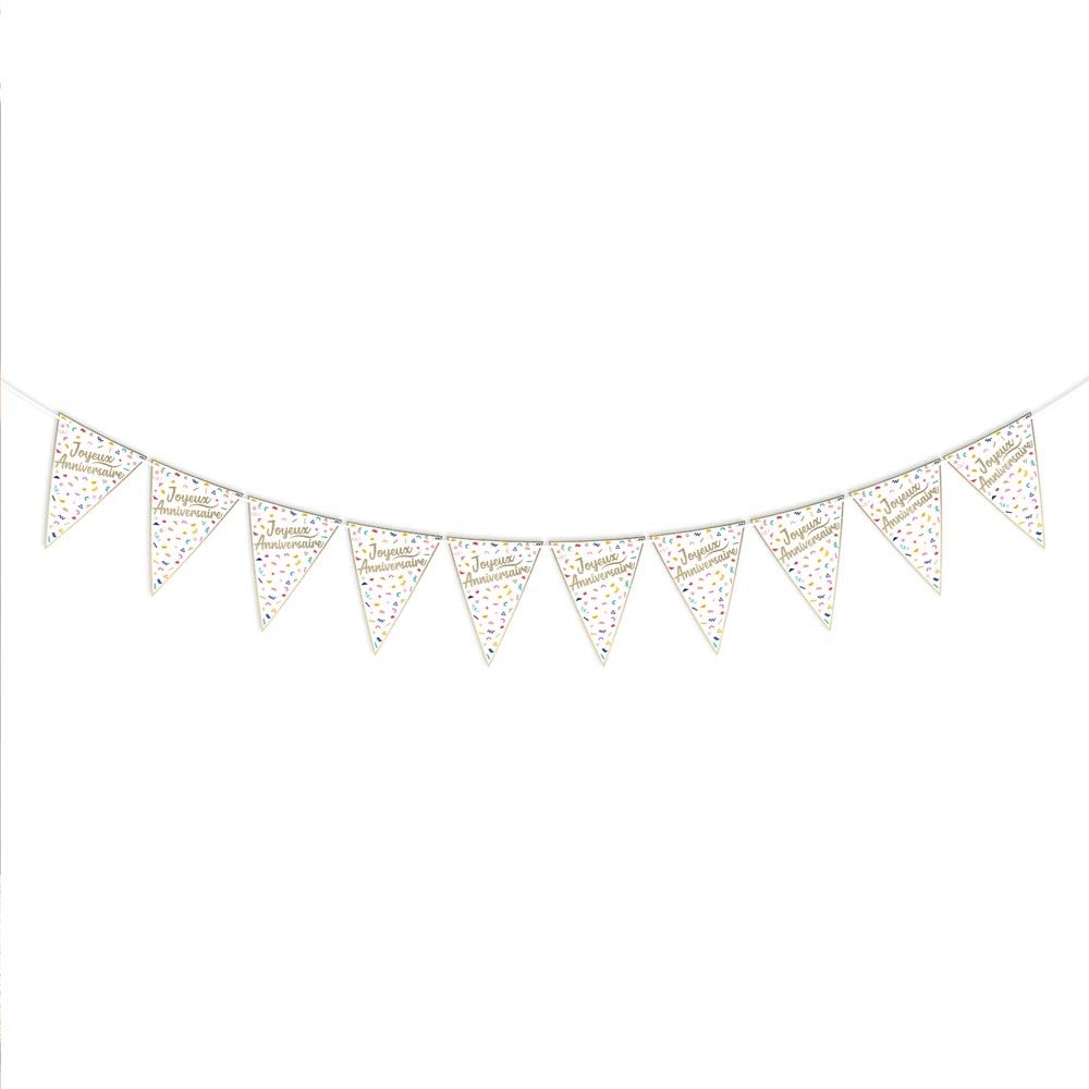 Guirlande fanions confettis party