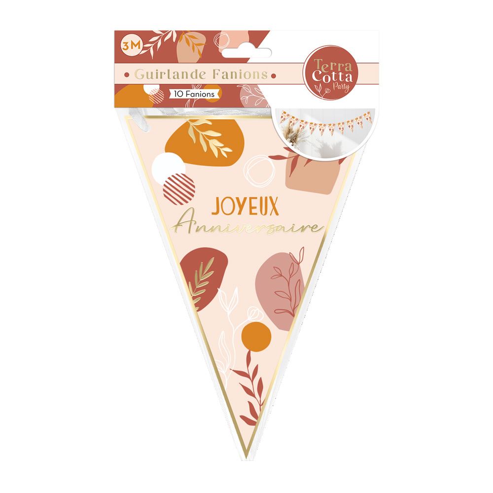 Guirlande fanions terracotta