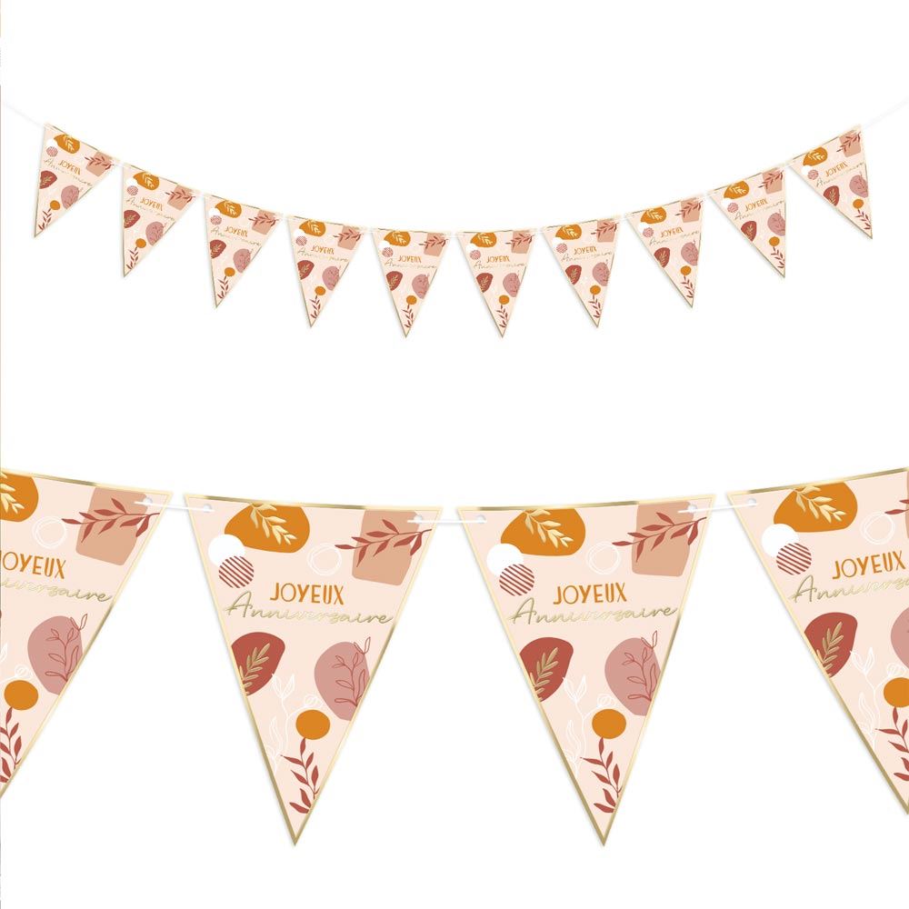 Guirlande fanions terracotta