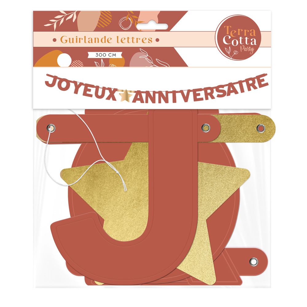 Guirlande lettre terracotta