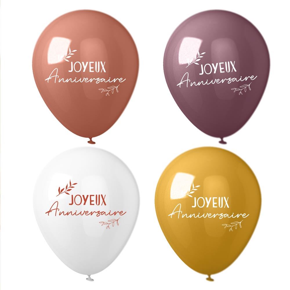 Sachet 8 ballons terracotta