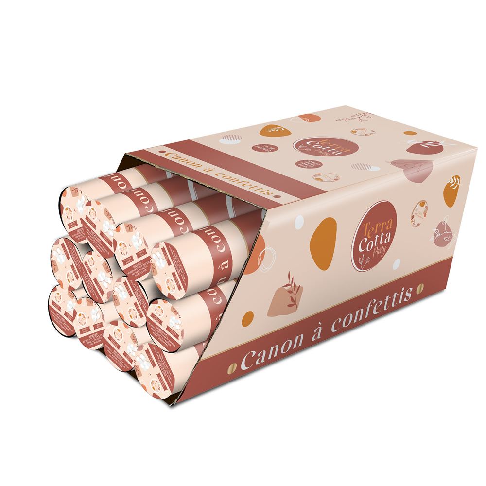Canon confettis terracotta