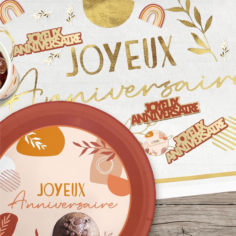 Duo deco table terracotta party