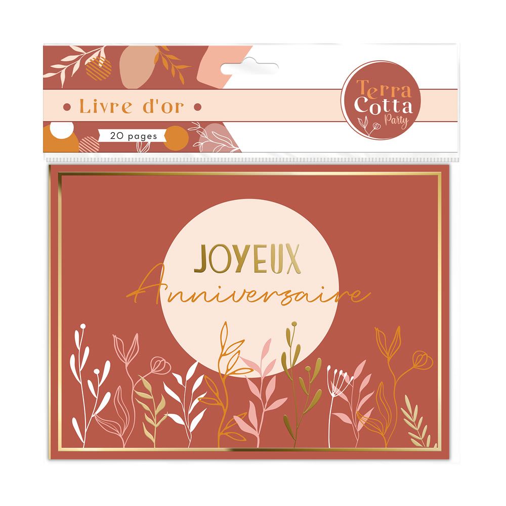 Livre d or anniv terracotta