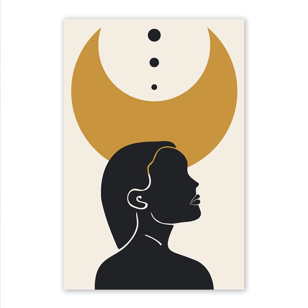Toile deco femme lune 40x60cms