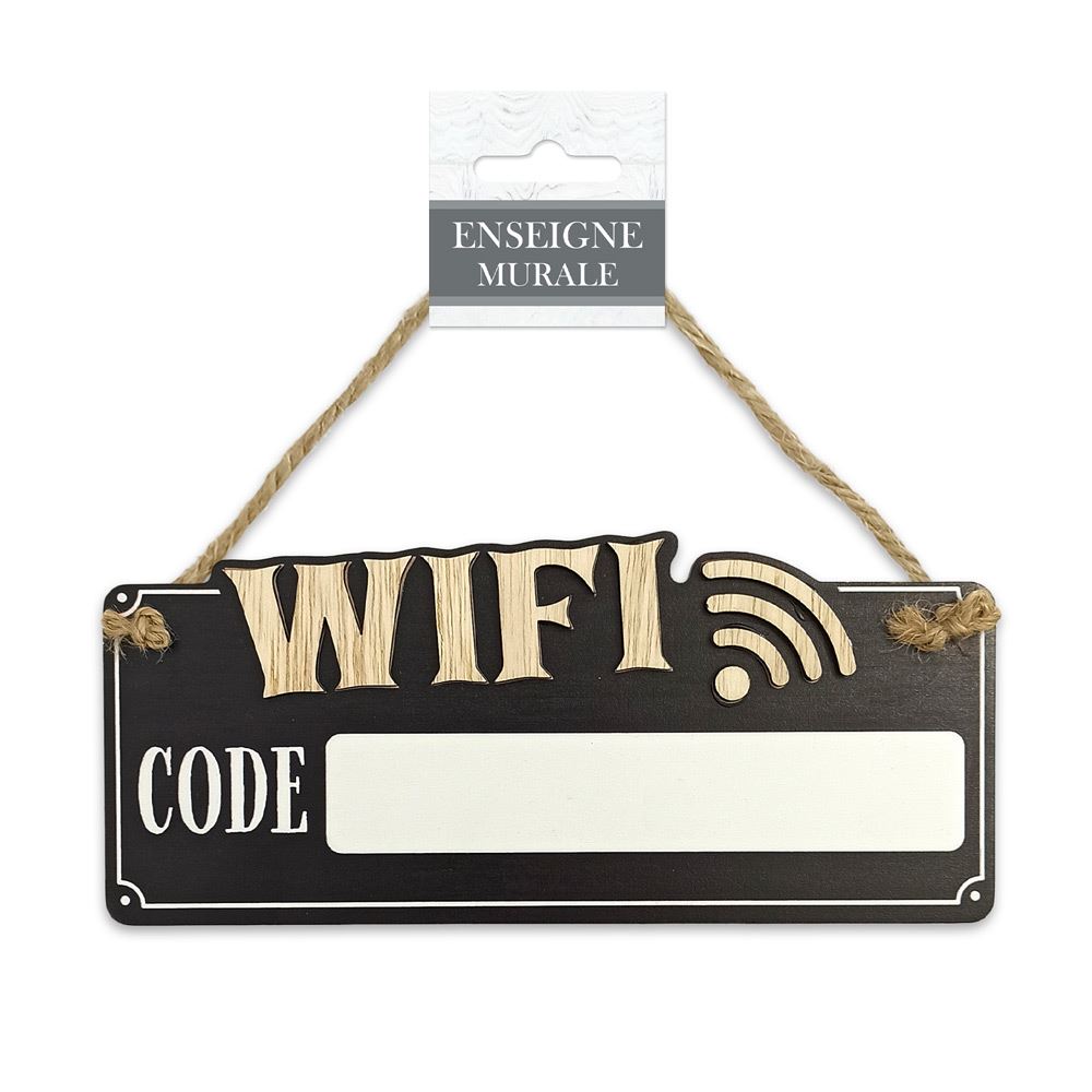 Plaque deco maison "wifi"
