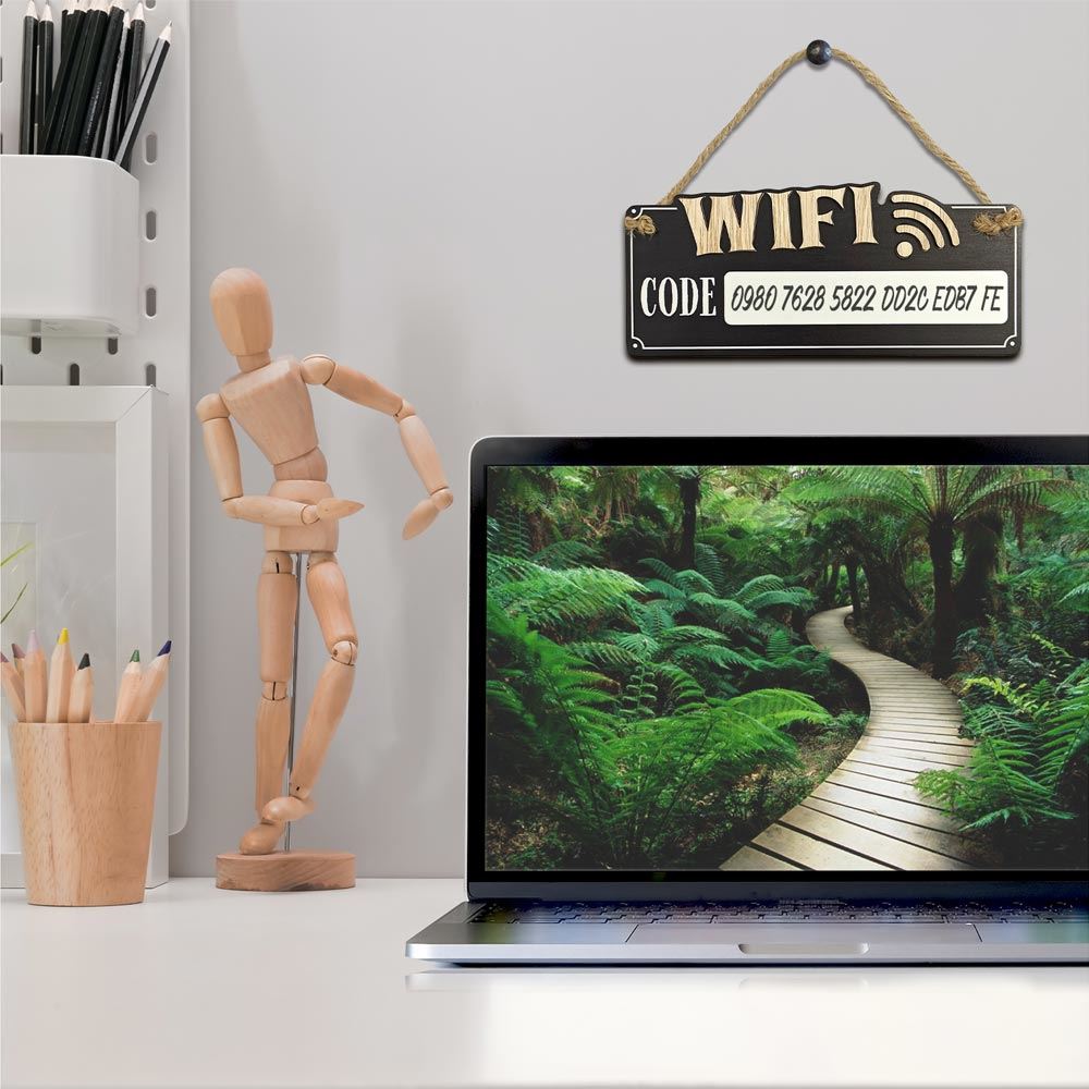 Plaque deco maison "wifi"
