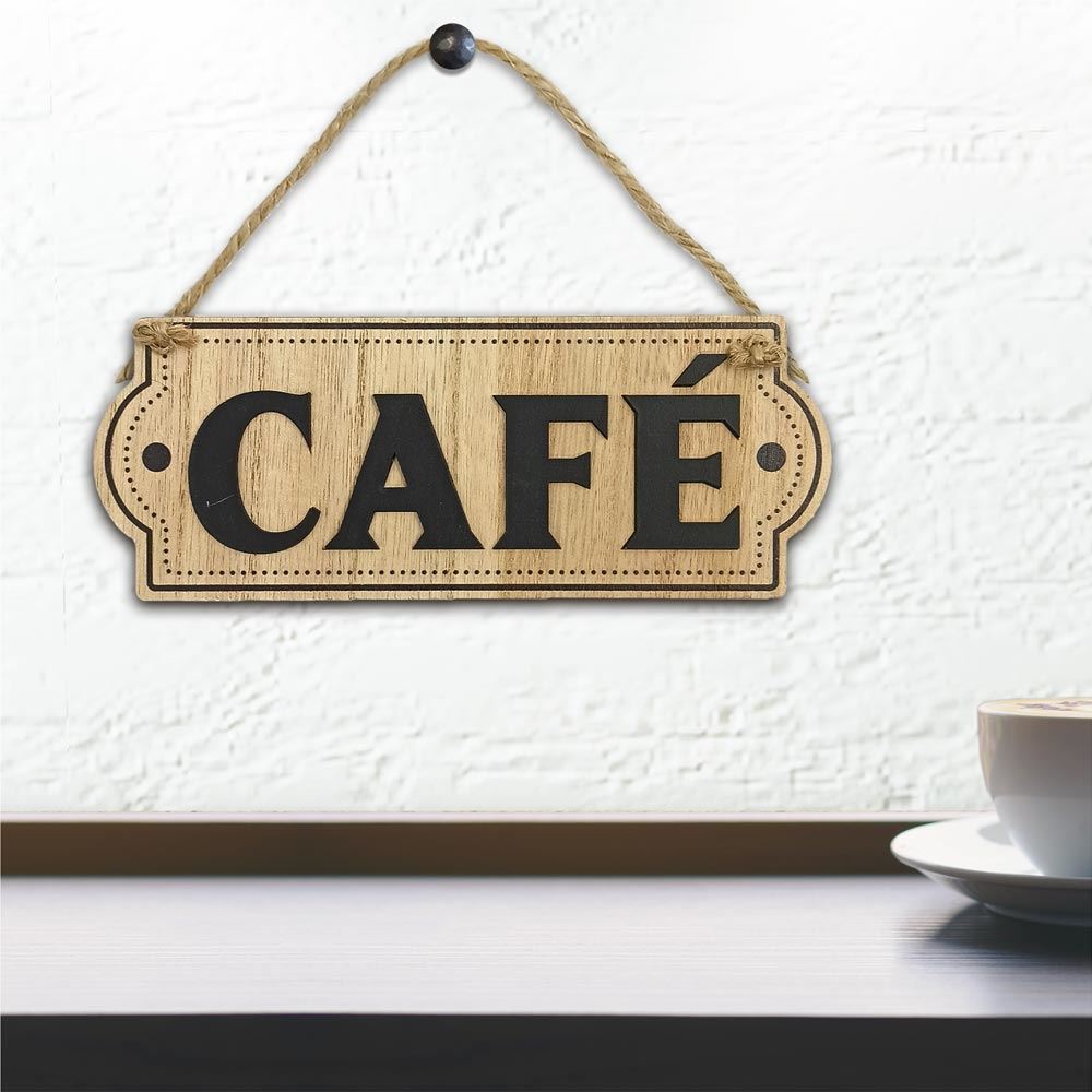 Plaque deco maison "cafe"