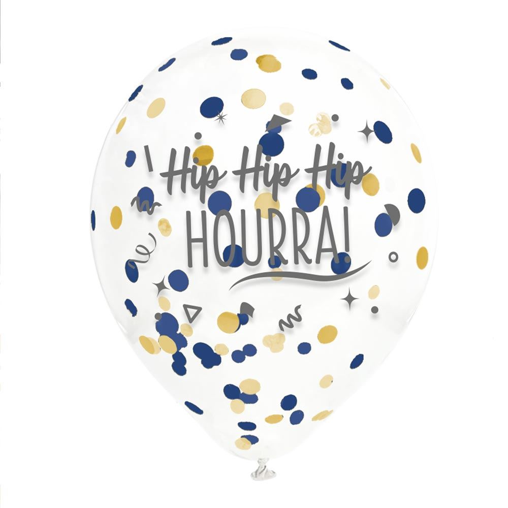 Sachet6 ballons confettis party