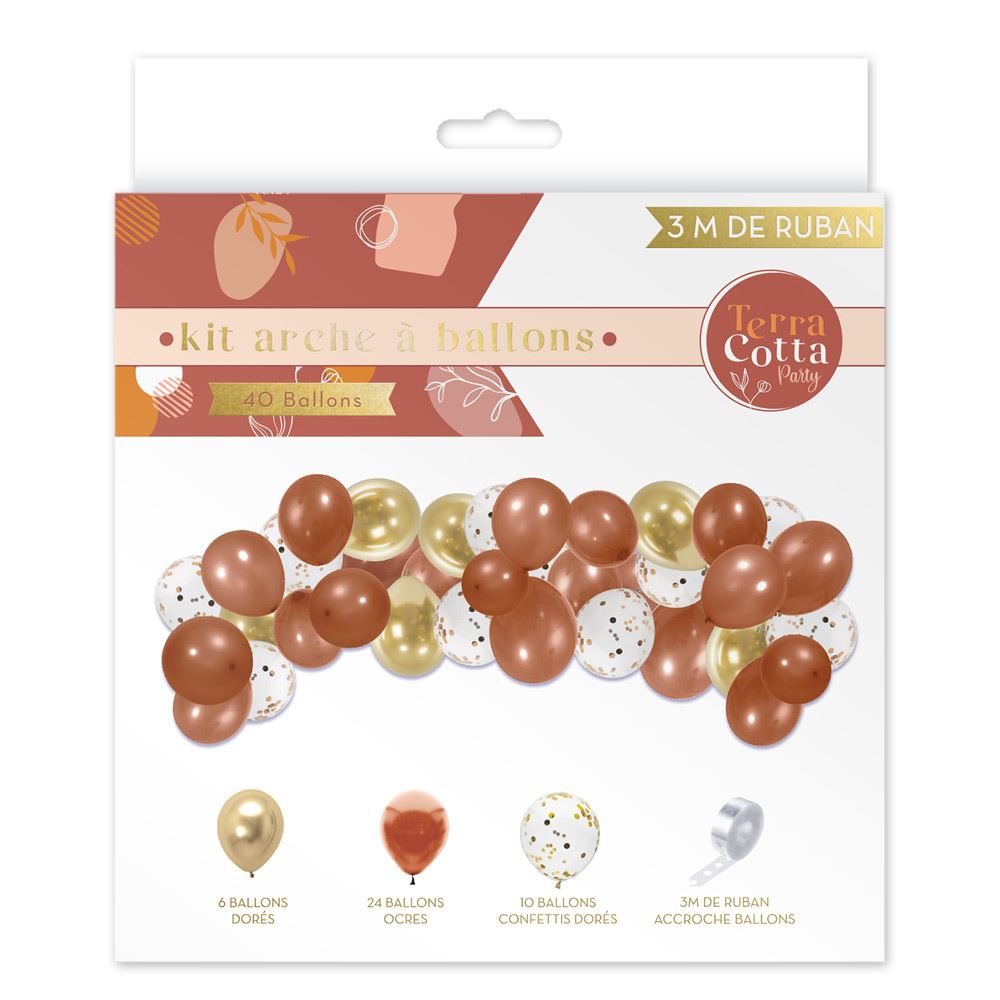 Kit arche a ballons terracotta