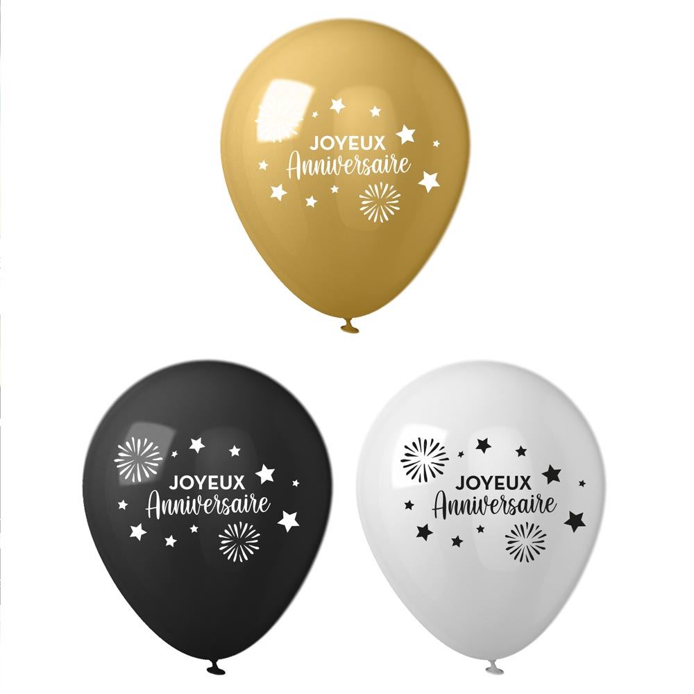 Sachet 8 ballons happy party