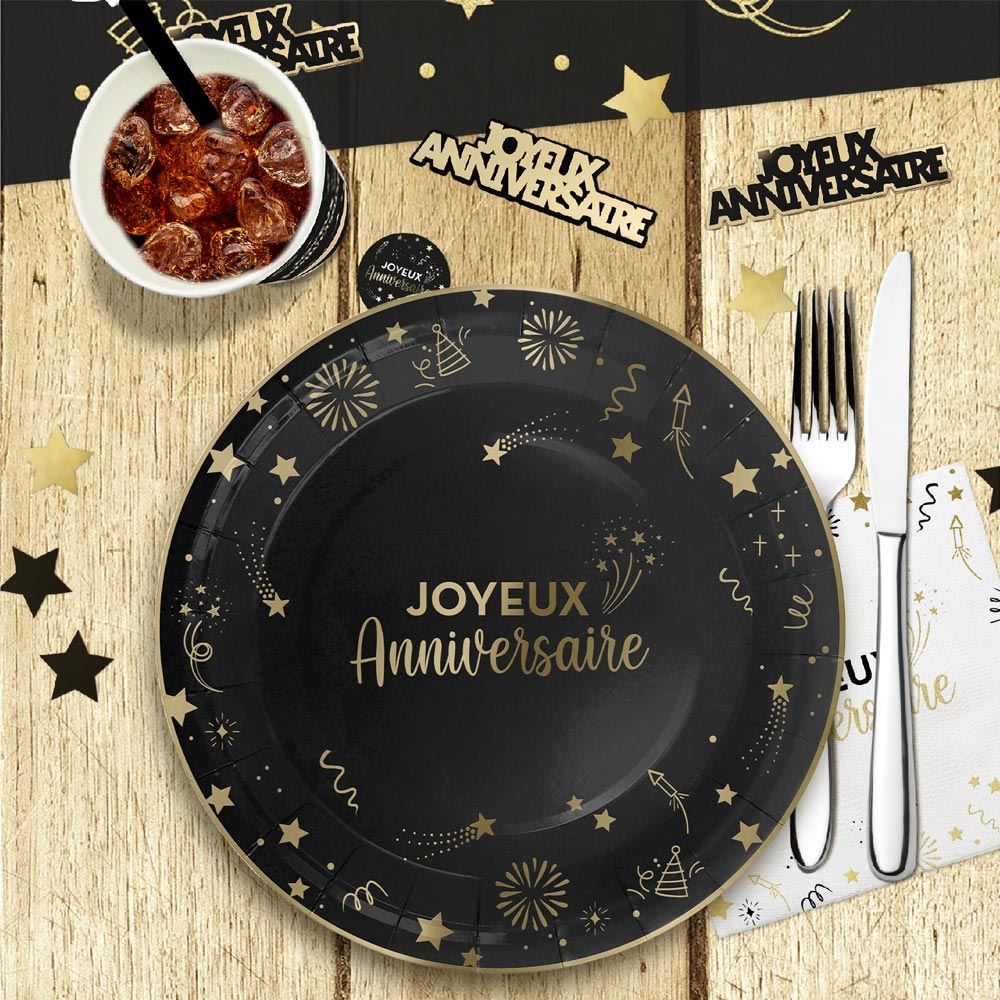 Pack 6 assiettes happy party