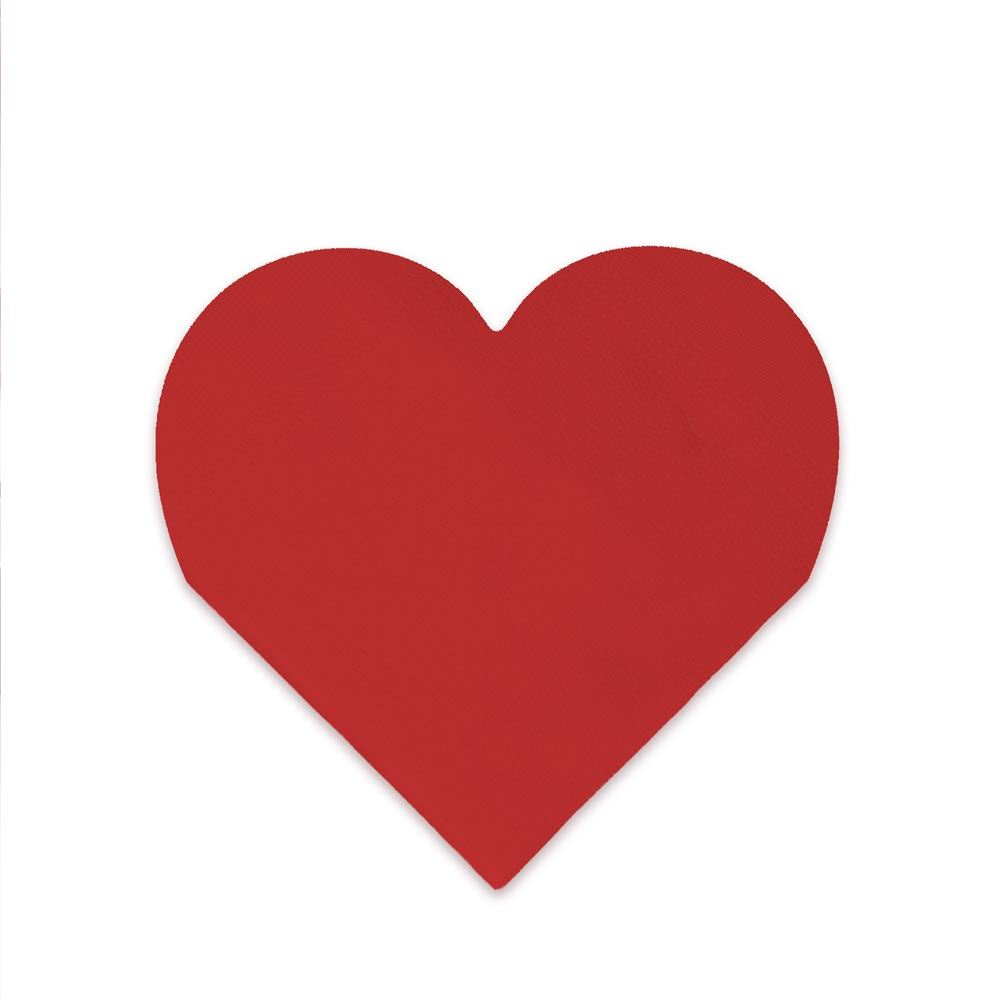 Pack 10 serviettes coeur