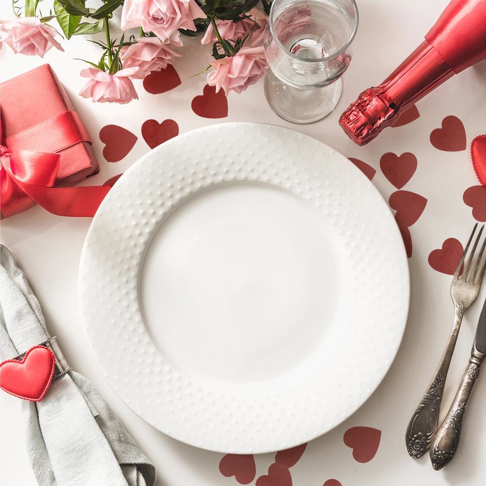 Sachet confettis coeurs rouges saint valentin