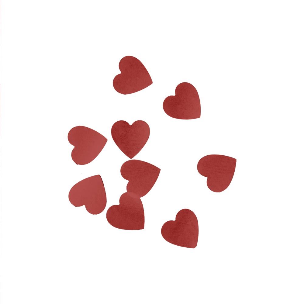 Sachet confettis coeurs rouges saint valentin