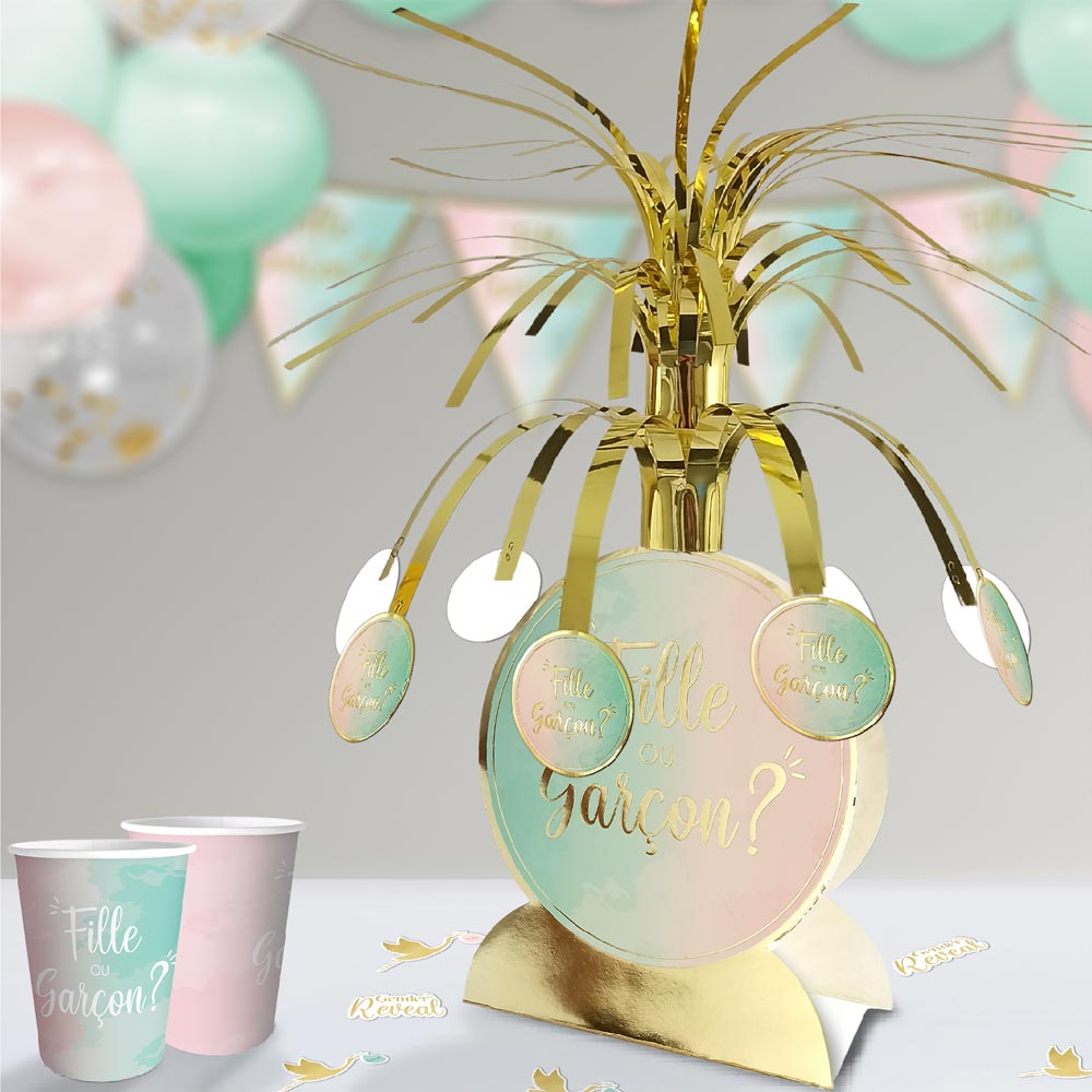 Centre de table gender reveal