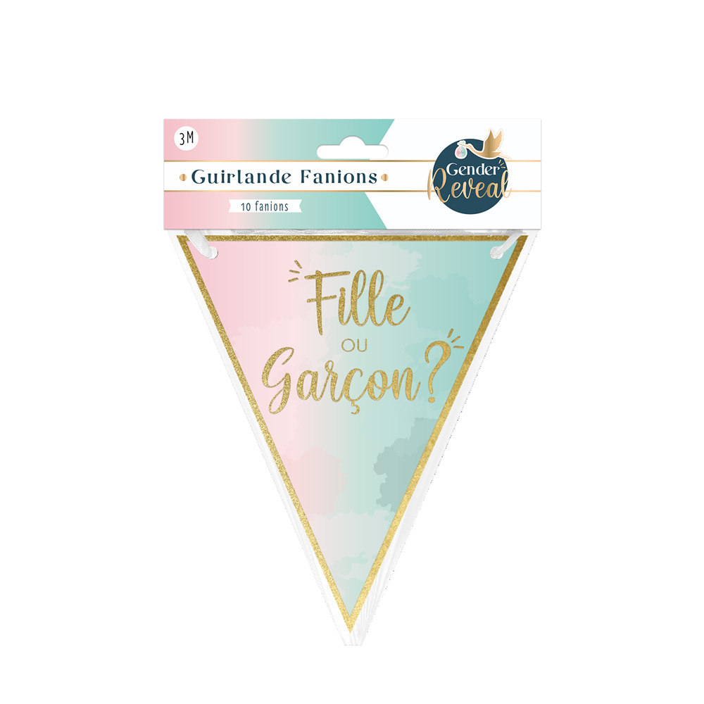 Guirlande fanion gender reveal