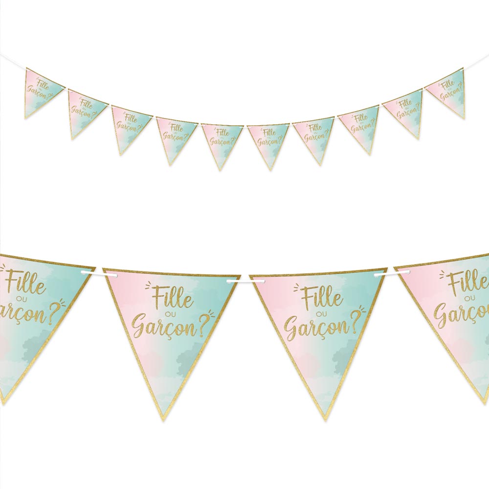 Guirlande fanion gender reveal