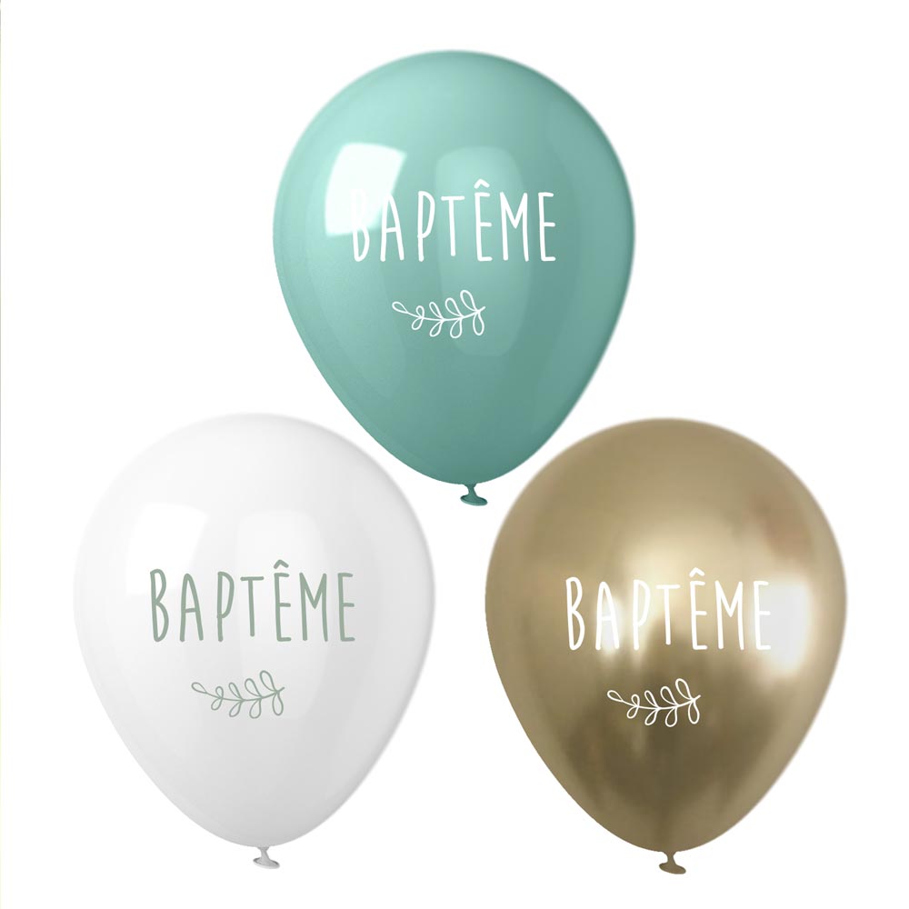 Sachet 8 ballons bapteme