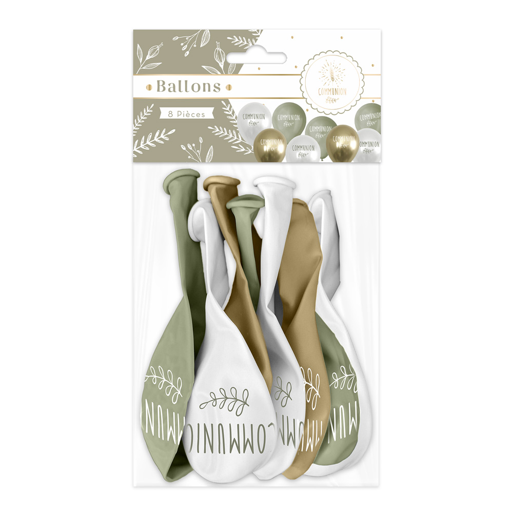 Sachet 8 ballons communion