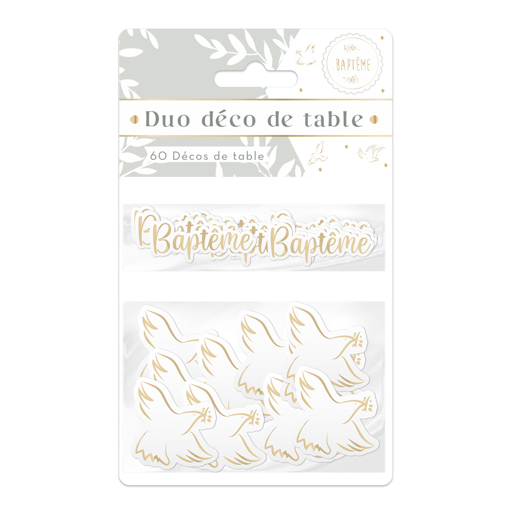 Duo deco de table bapteme