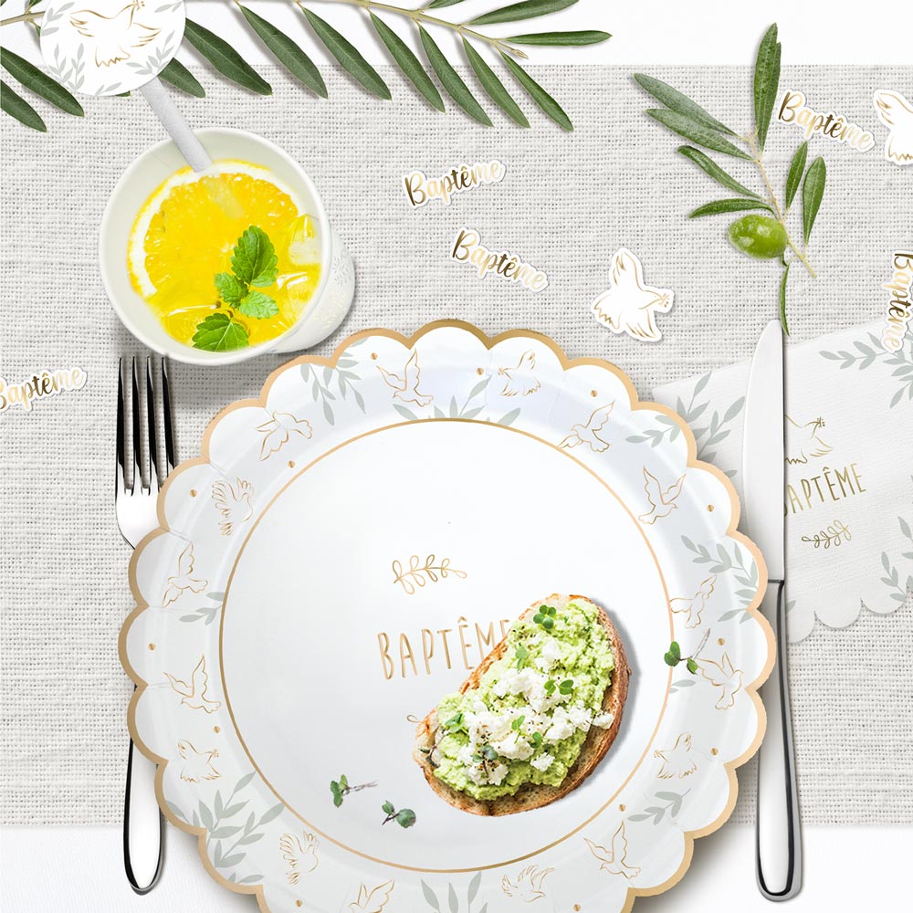 Duo deco de table bapteme