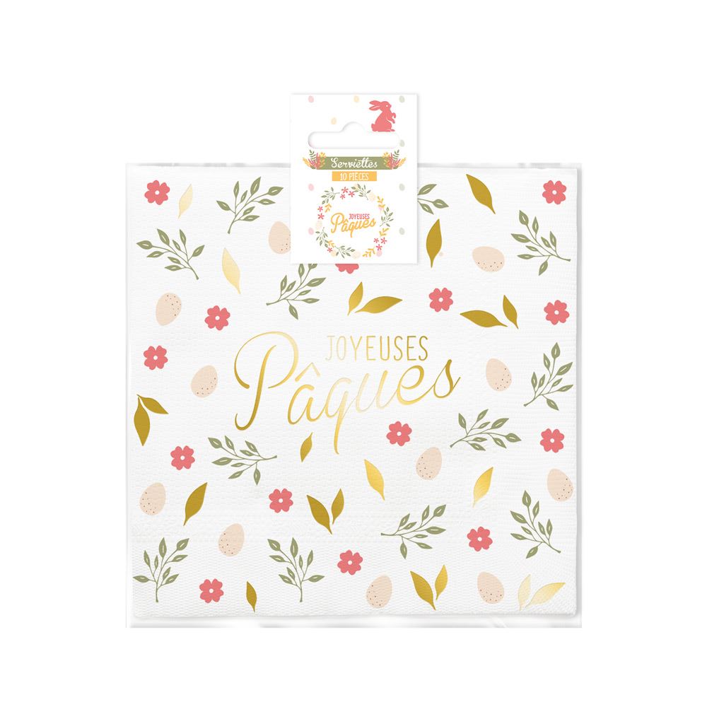 Pack 10 serviettes paques