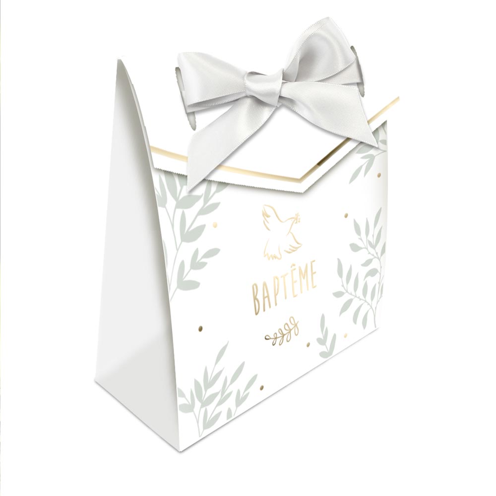 Pack 6 boites a dragees bapteme
