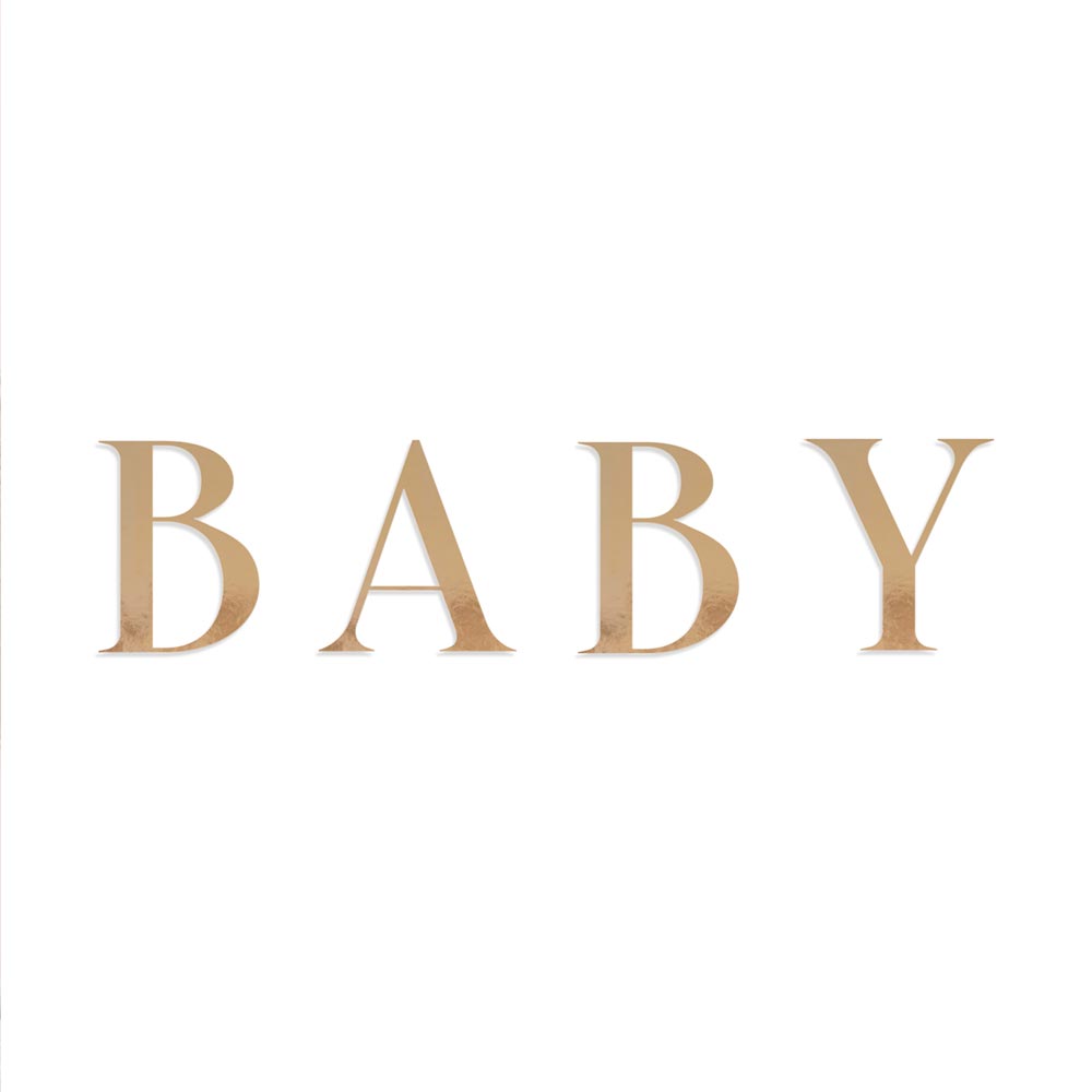 Stickers baby rose dore