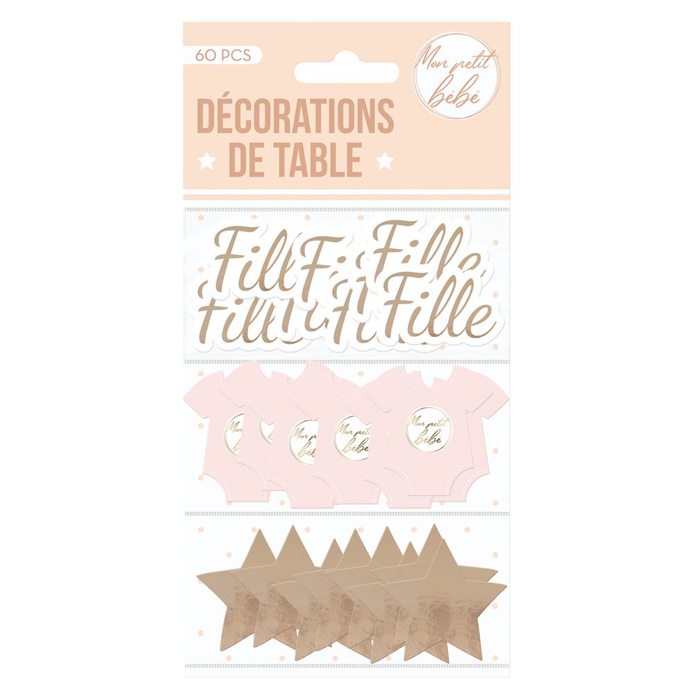 Trio deco de table baby fille