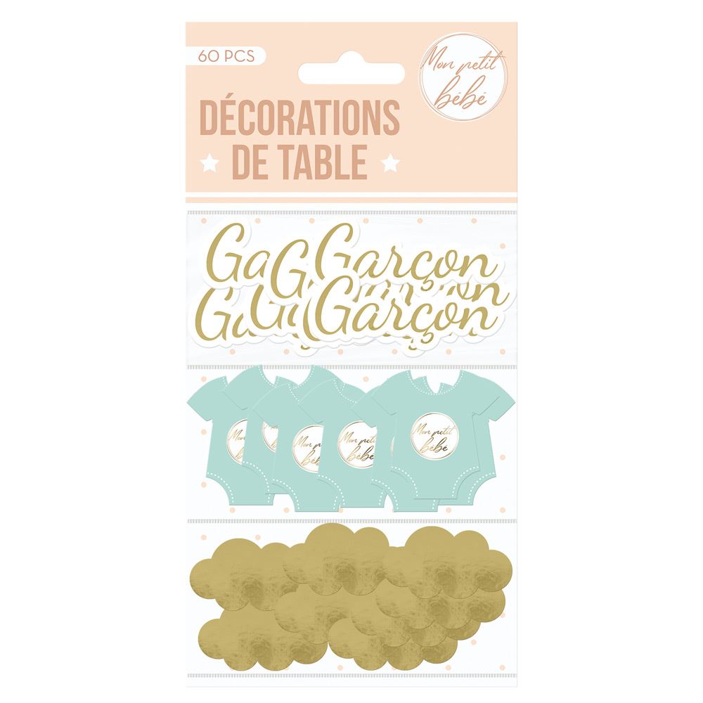 Trio deco de table baby garcon