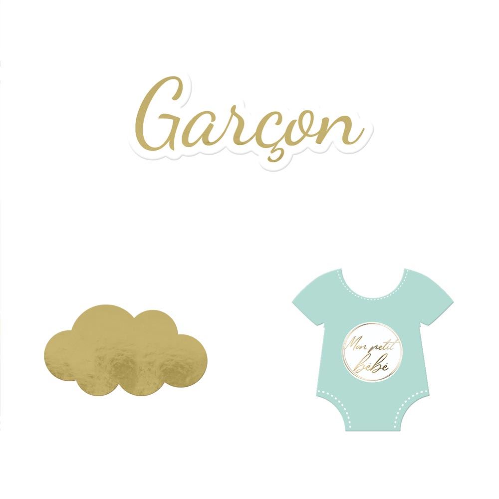 Trio deco de table baby garcon
