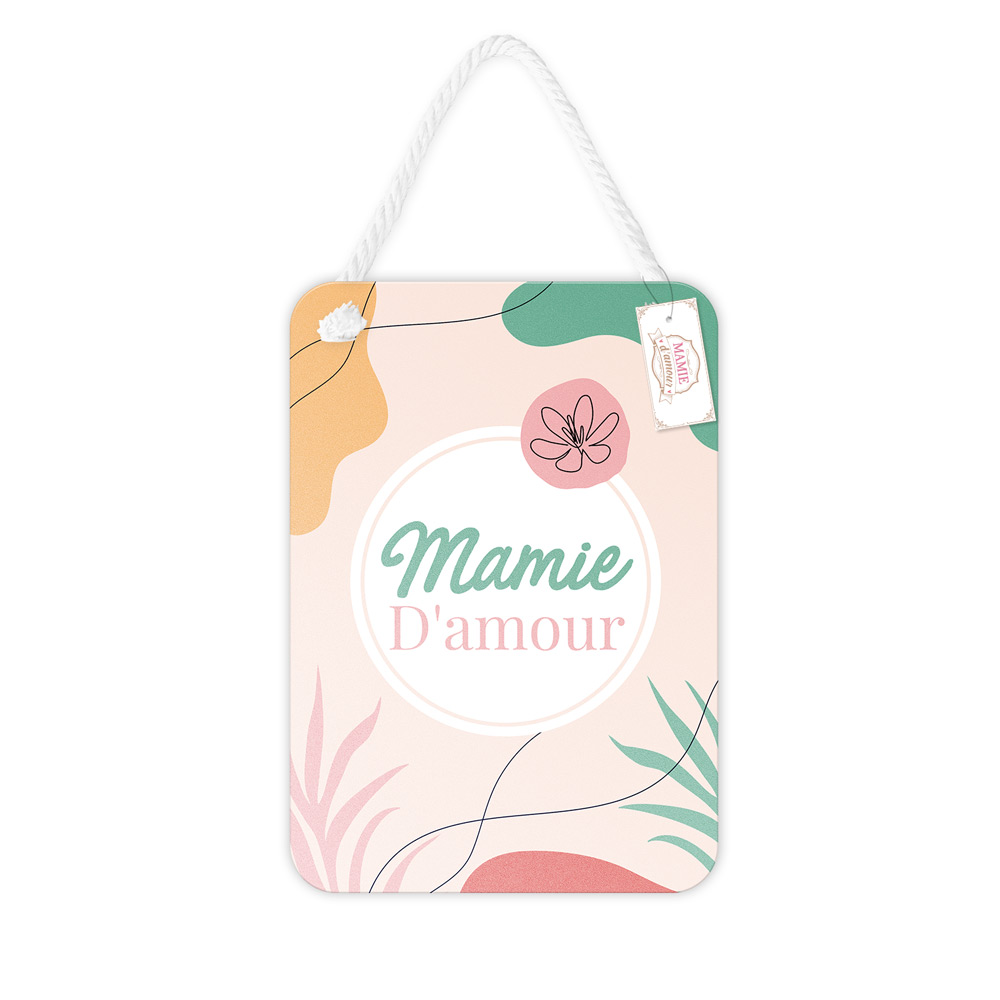 Plaque metal "mamie d amour"