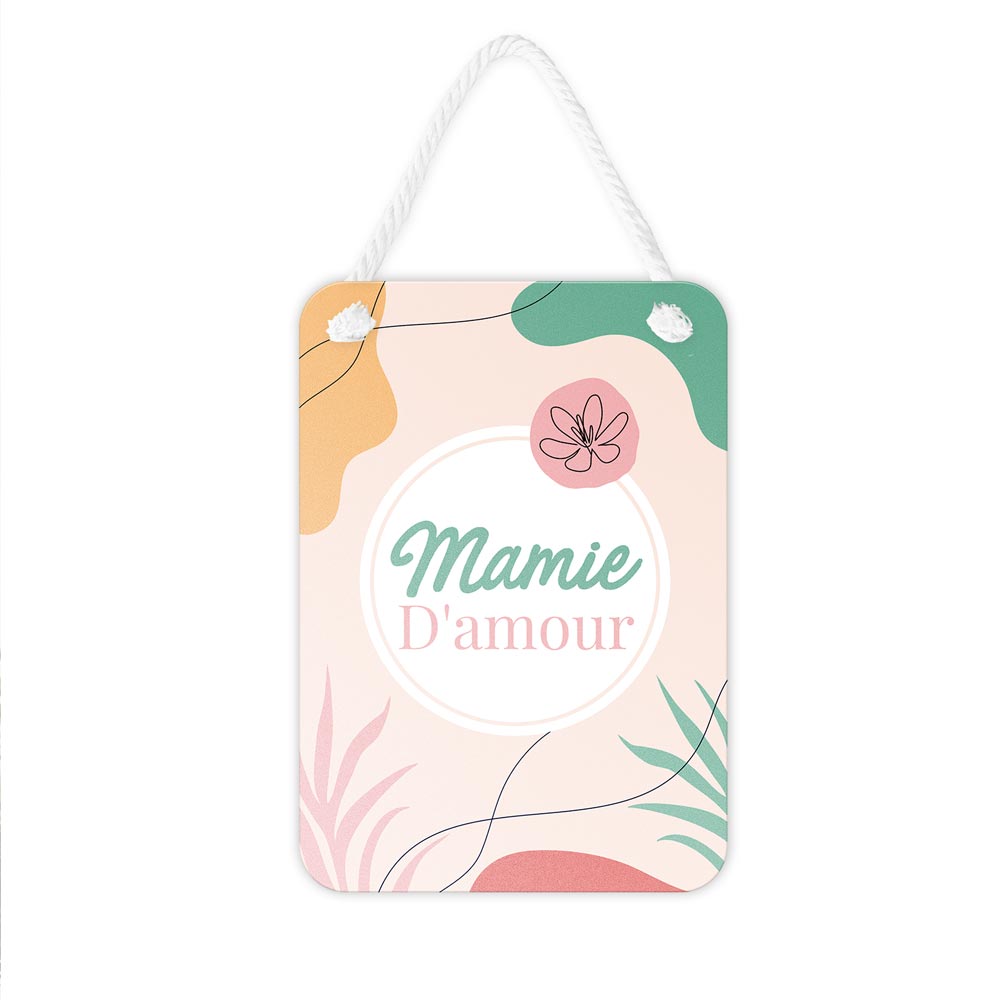 Plaque metal "mamie d amour"