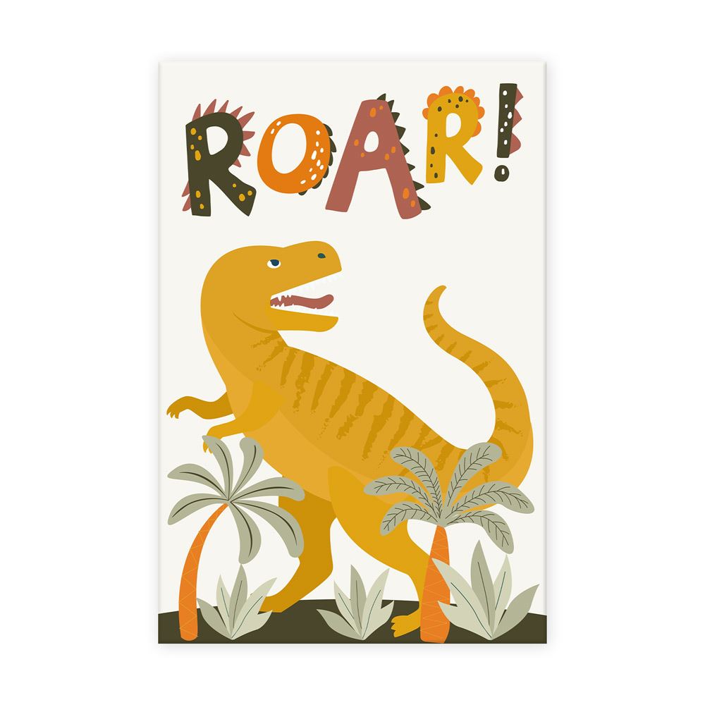 Toile dinosaure "roar!" 20x30cms