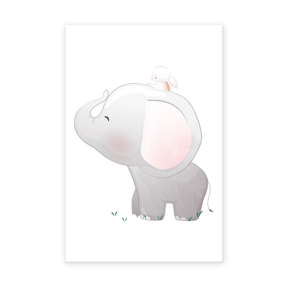 Toile elephanteau 20x30cms