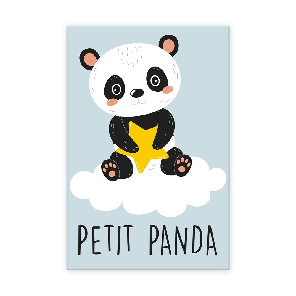Toile "petit panda" 20x30cms