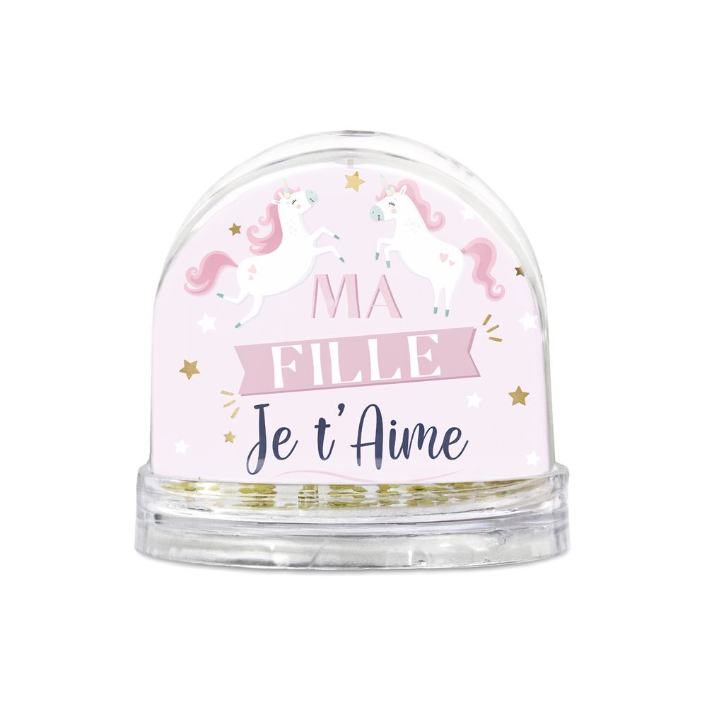 Boule a neige "ma fille..."licorne