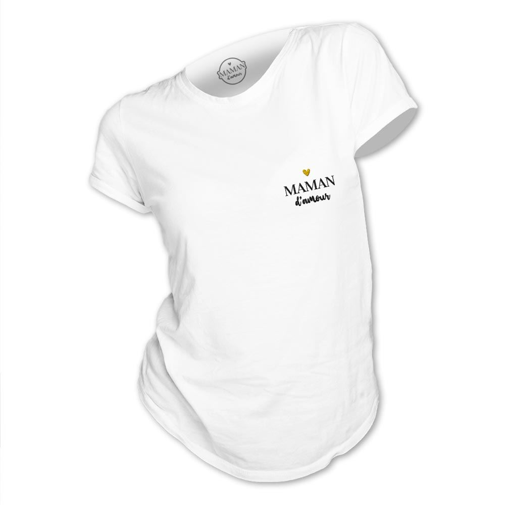 T shirt brode "maman d amour" taille l