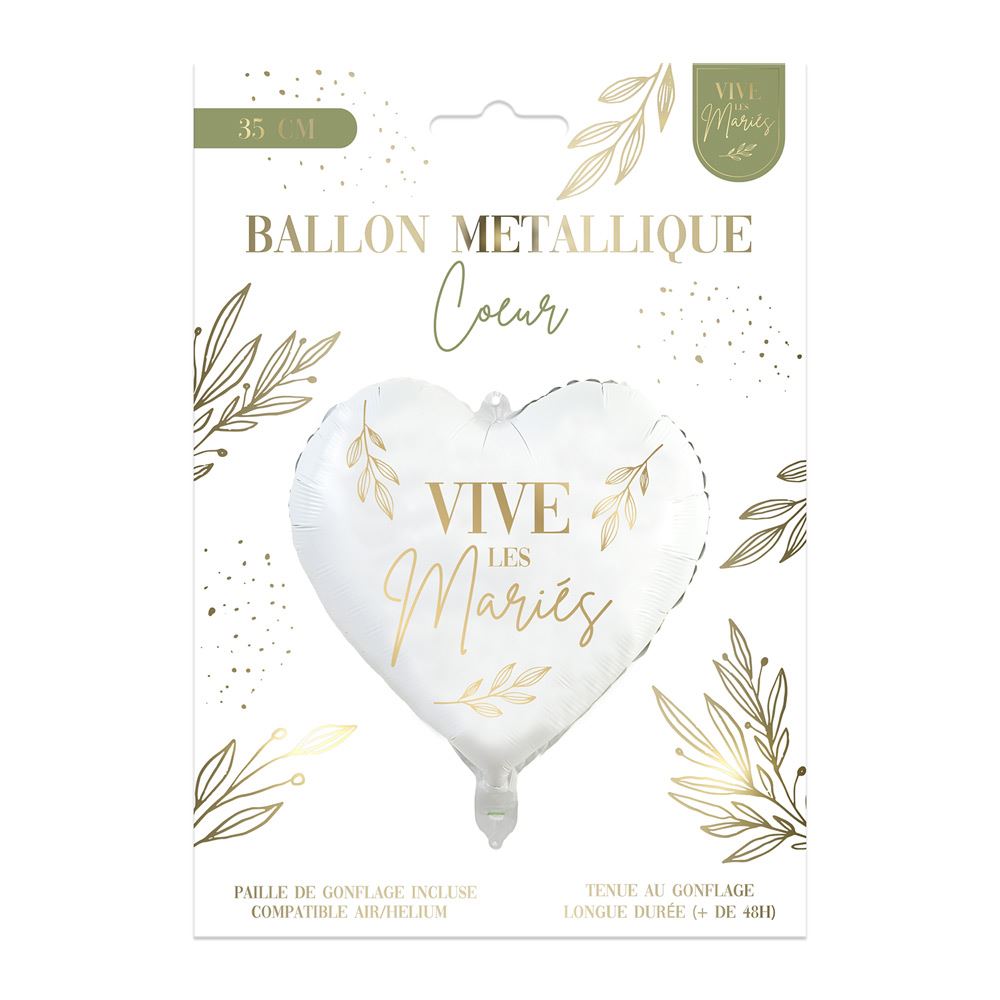 Ballon metallique "vive les maries"