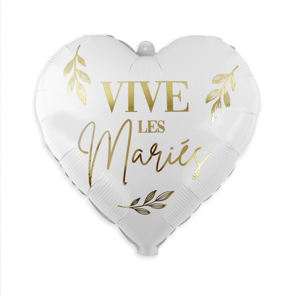 Ballon metallique "vive les maries"
