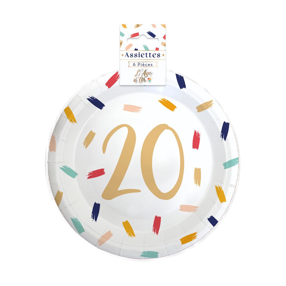 Pack 6 assiettes 20