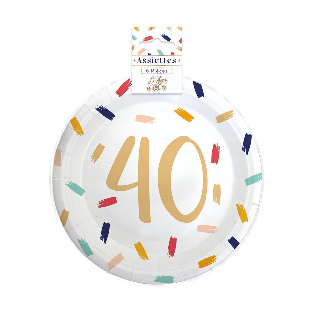 Pack 6 assiettes 40
